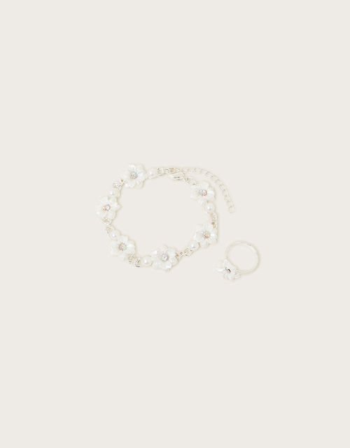 Pearly Flower Jewellery Set