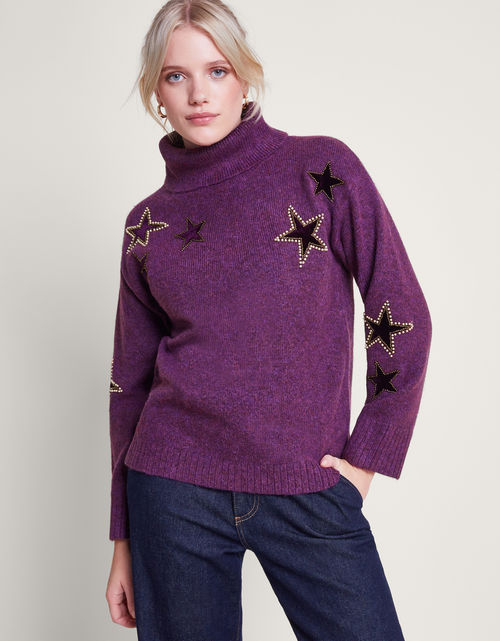 Aria Longline Jumper Purple