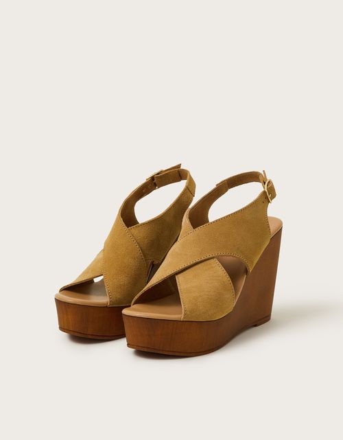 Willow Suede Wedge Sandals Tan