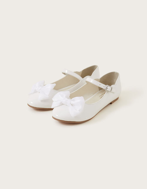 Kali Tulle Bow Ballerina Flats Ivory