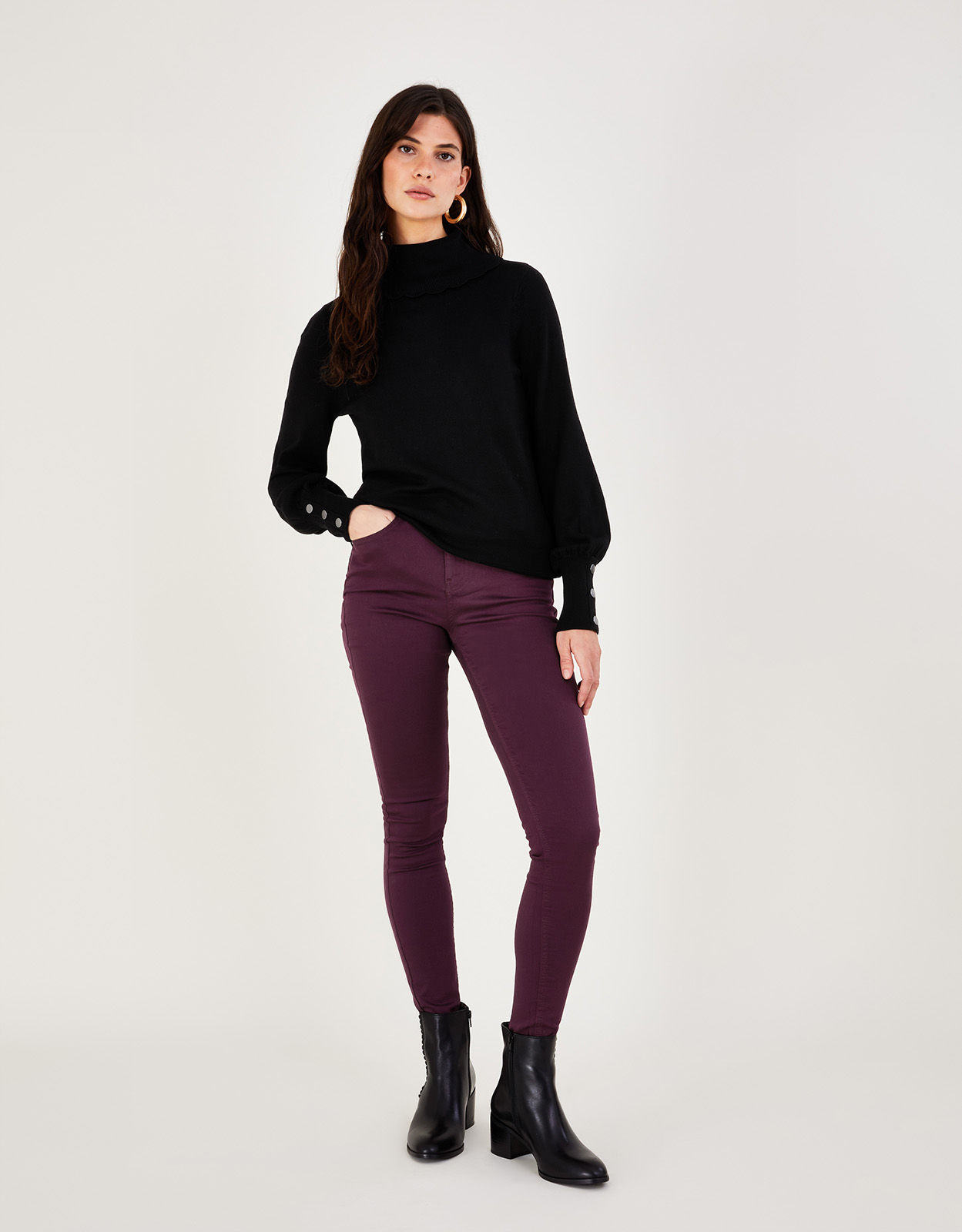 Skinny jeans purple 2025