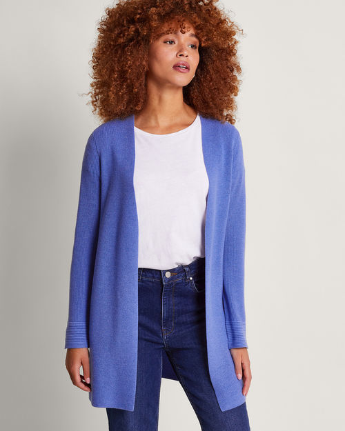 Ria Rib Cardigan Blue