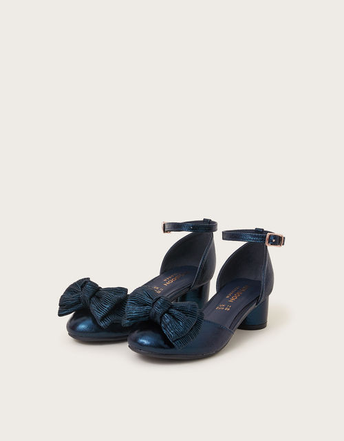 Pleated Bow Two-Part Heels...