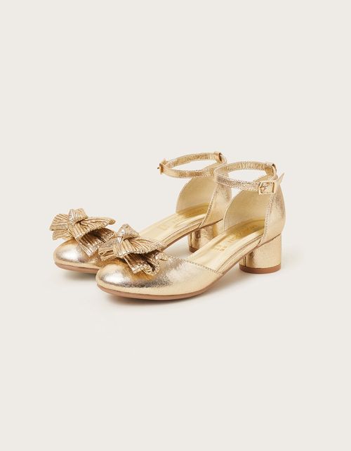 Bow Two-Part Heels Gold