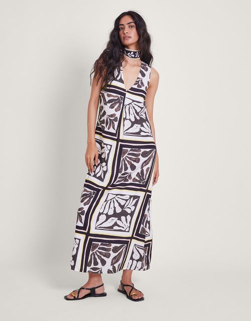 Nelinha Print Dress Black