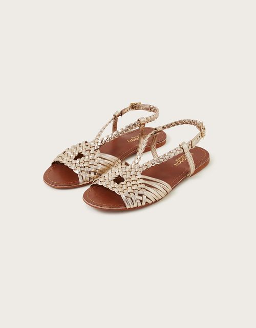 Woven Leather Plait Sandals...