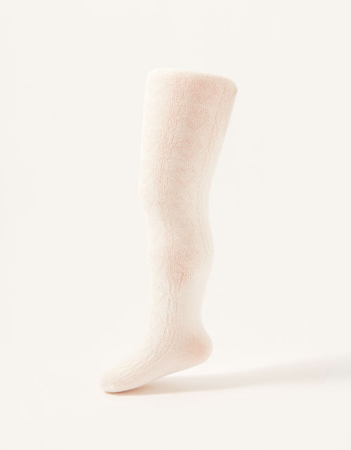 Baby Day Cable Tights Ivory
