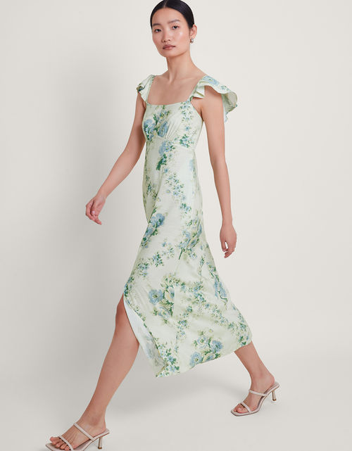 Zimira Floral Midi Dress Ivory