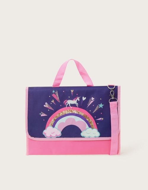 Rainbow Print Book Bag