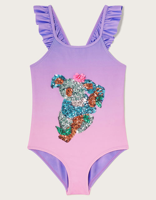 Sequin Koala Swimsuit Purple