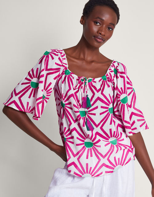 Zamora Geometric Print Sun...