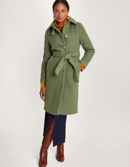 Borg Teddy Swing Coat Teal