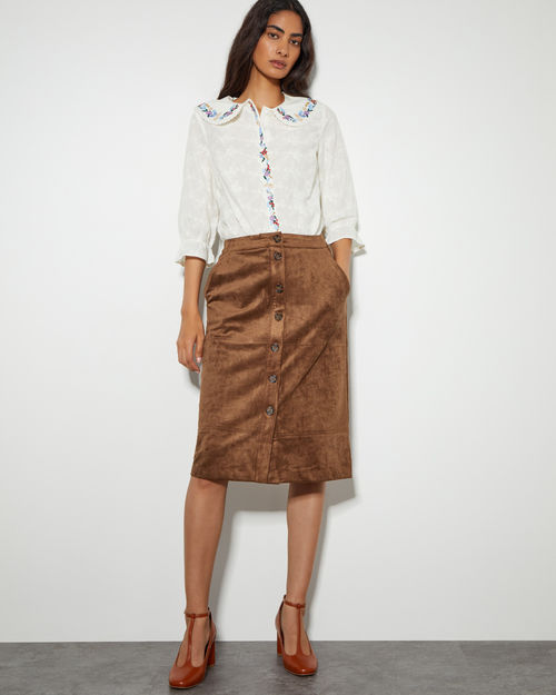 Amber Suedette Pencil Skirt...