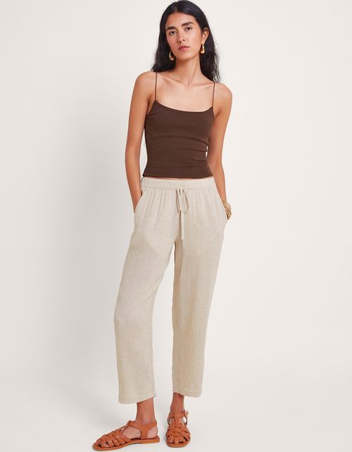 Penina Crop Trousers Natural