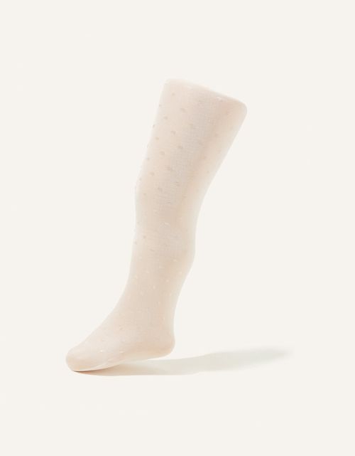 Baby Bridal Spot Tights Ivory