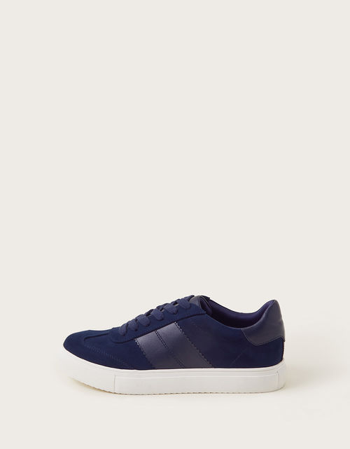 Faux Suede Trainers Blue