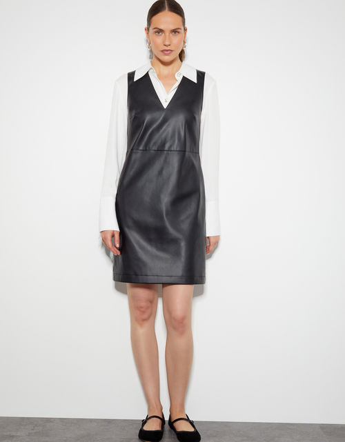 Peri Sleeveless Faux Leather...