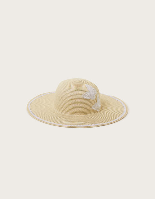 Butterfly Floppy Hat Natural