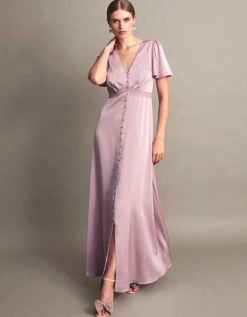 Ivy Satin Maxi Dress Mink