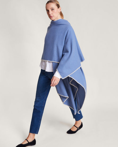 Lightweight Poncho Blue