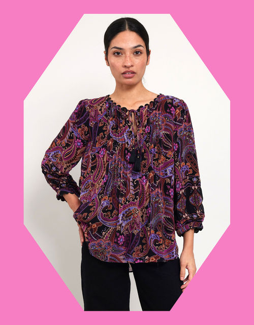 East Paisley Print Blouse...