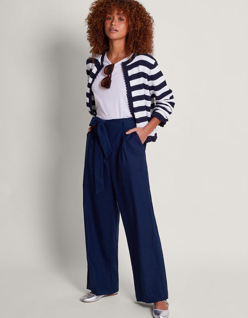 Samara Stripe Cardigan Blue