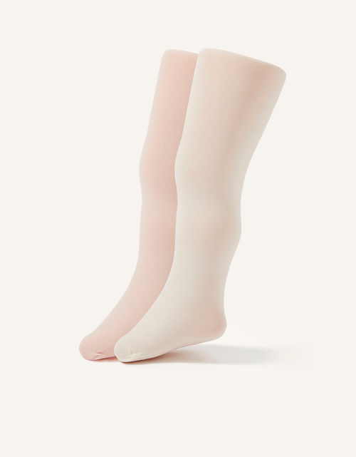 2-Pack Baby Plain Tights Multi