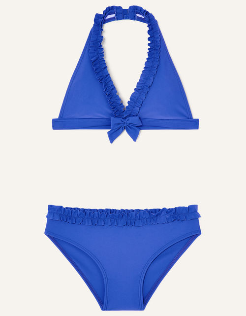 Plain Triangle Frill Swimsuit...