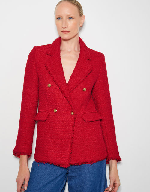 Rubi Tweed Jacket Red