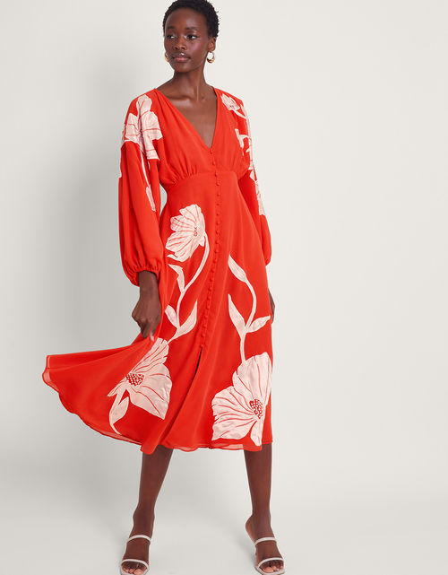 Talia Tea Dress Orange