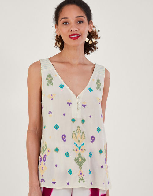 Embroidered Cami Top Green