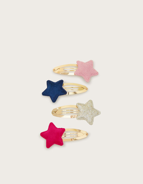 4-Pack Star Snap Hair Clips