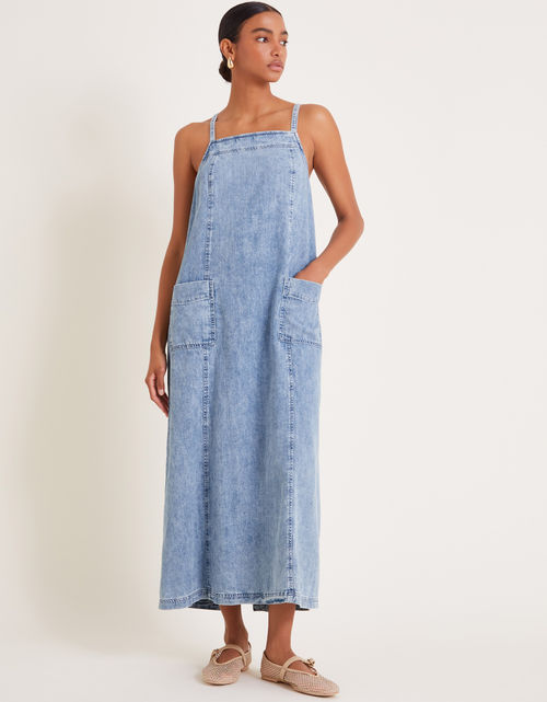 Sian Denim Pinafore Midi...