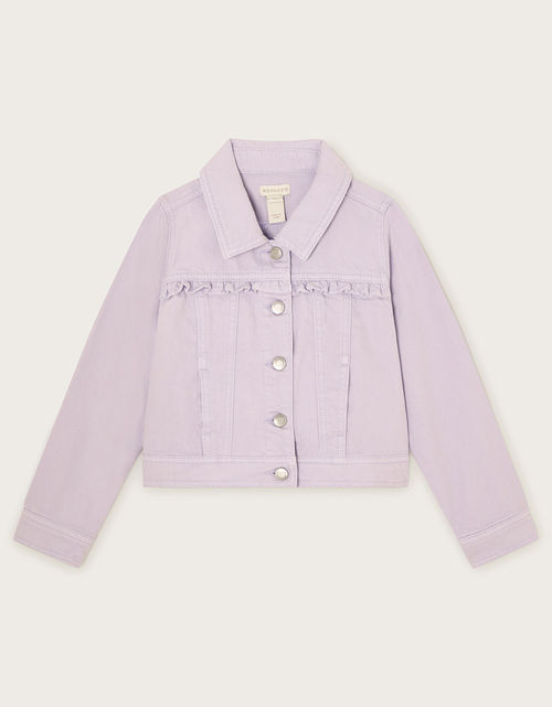 Frill Denim Jacket Purple