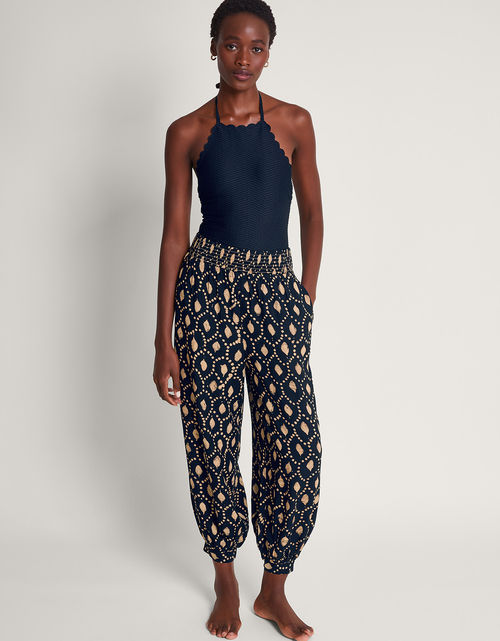 Rhea Batik Dye Trousers Black