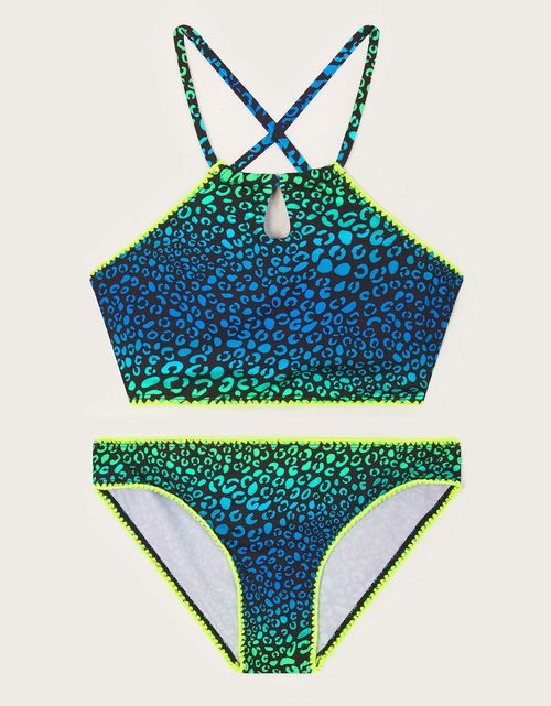 Leopard Print Bikini Green