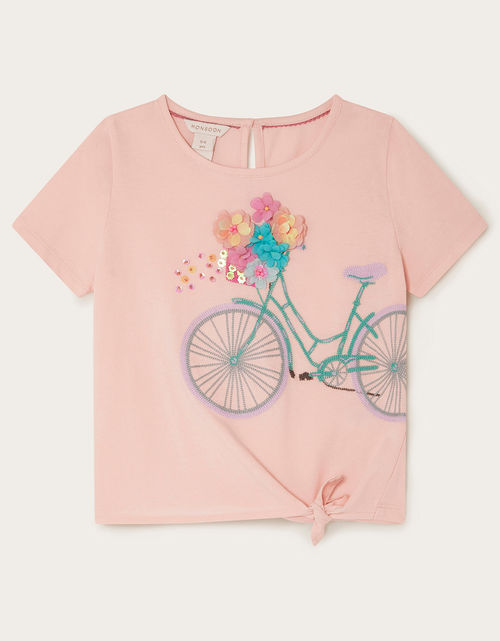 Floral Bike T-Shirt Pink