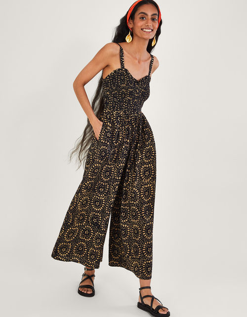 Batik Print Wide Leg Jumpsuit...