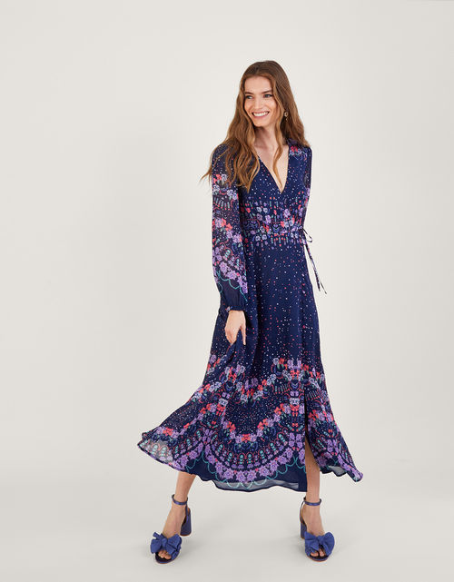 Talitha Print Wrap Dress with...