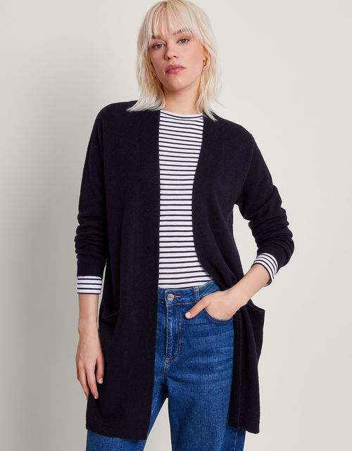 Lenny Longline Cardigan Blue