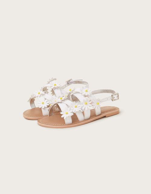 Daisy Strap Sandals White