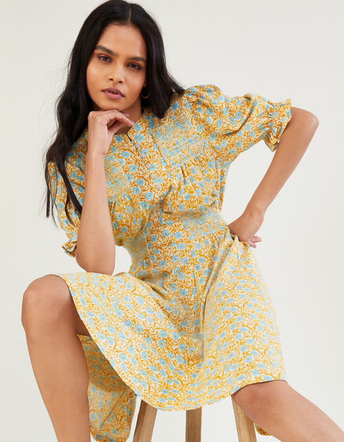 Ditsy Floral Dress Yellow