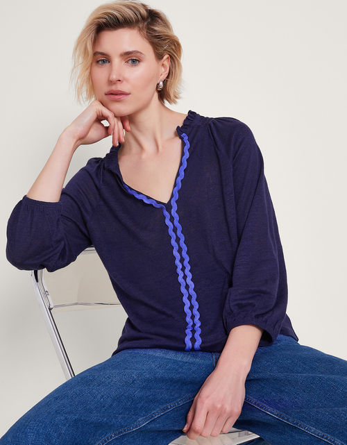 Lola Embroidered Linen Top...