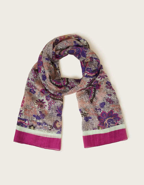 Elodie Floral Print Silk Scarf