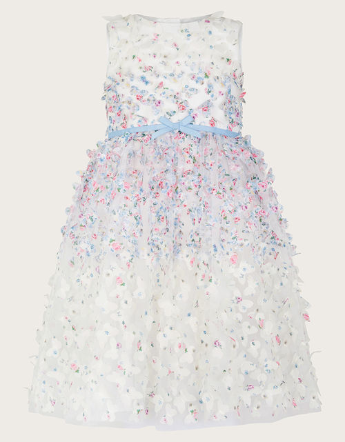 Confetti 3D Petal Dress Ivory