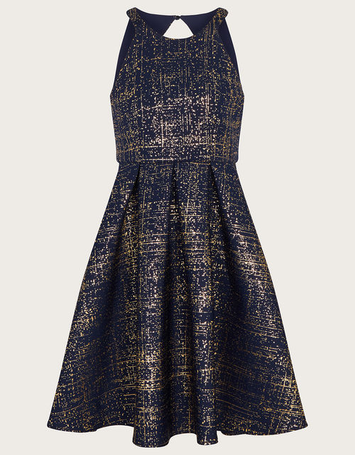 Nula Print Tier Dress Blue