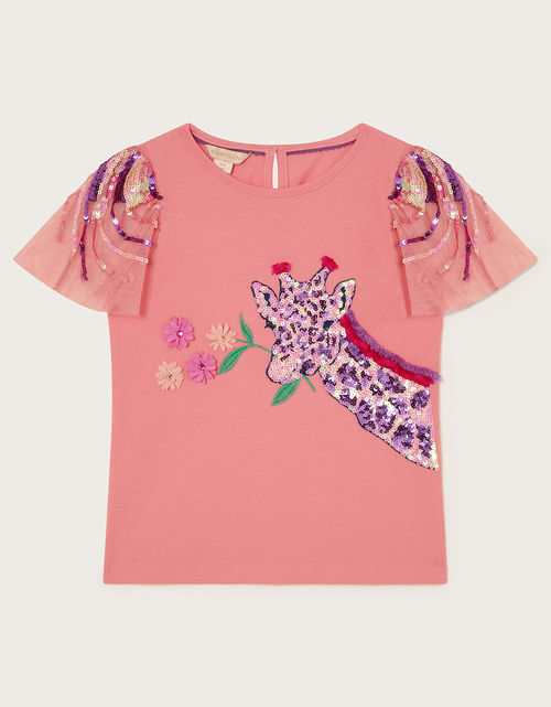 Giraffe Embellished T-Shirt...