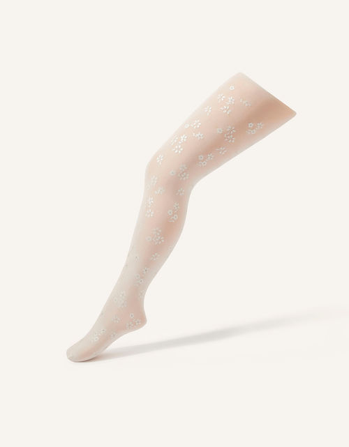 Floral Print Tights Ivory, £10.00