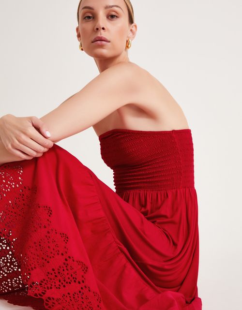 Bailey Bandeau Dress Red