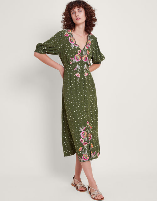 Myla Embroidered Tea Dress...